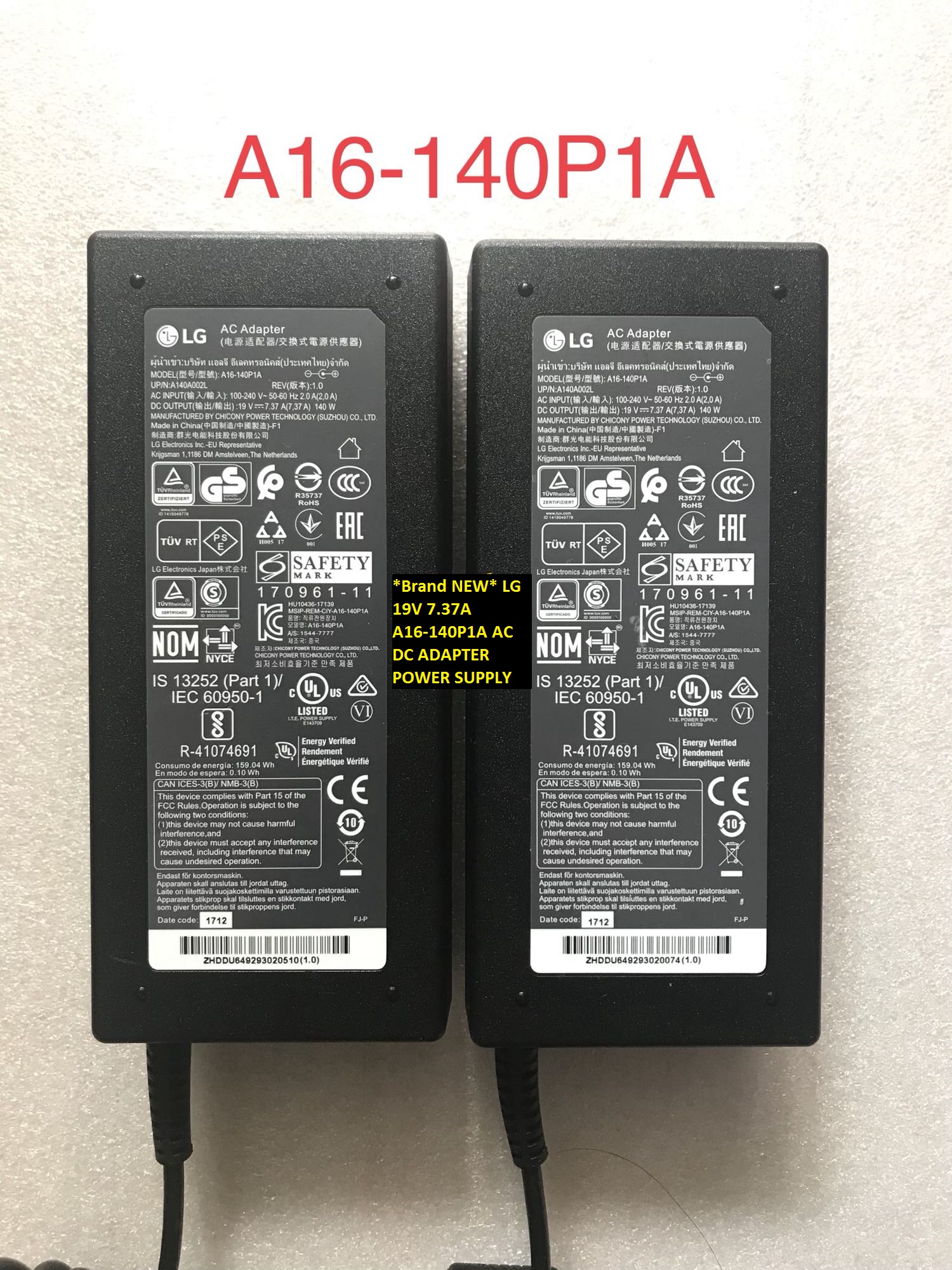 *Brand NEW* LG 19V 7.37A A16-140P1A AC DC ADAPTER POWER SUPPLY